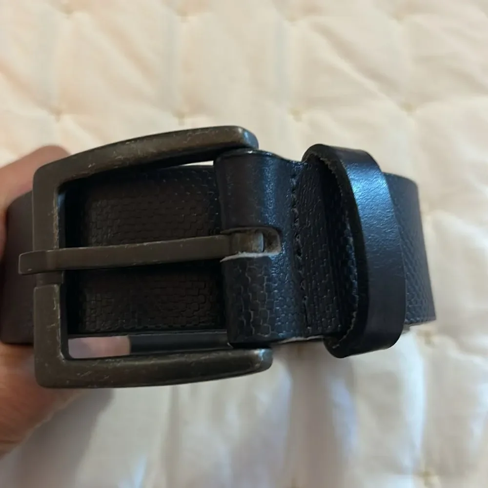 Lebrutt Montreal, genuine, Italian leather belt, size 34 Men's Black